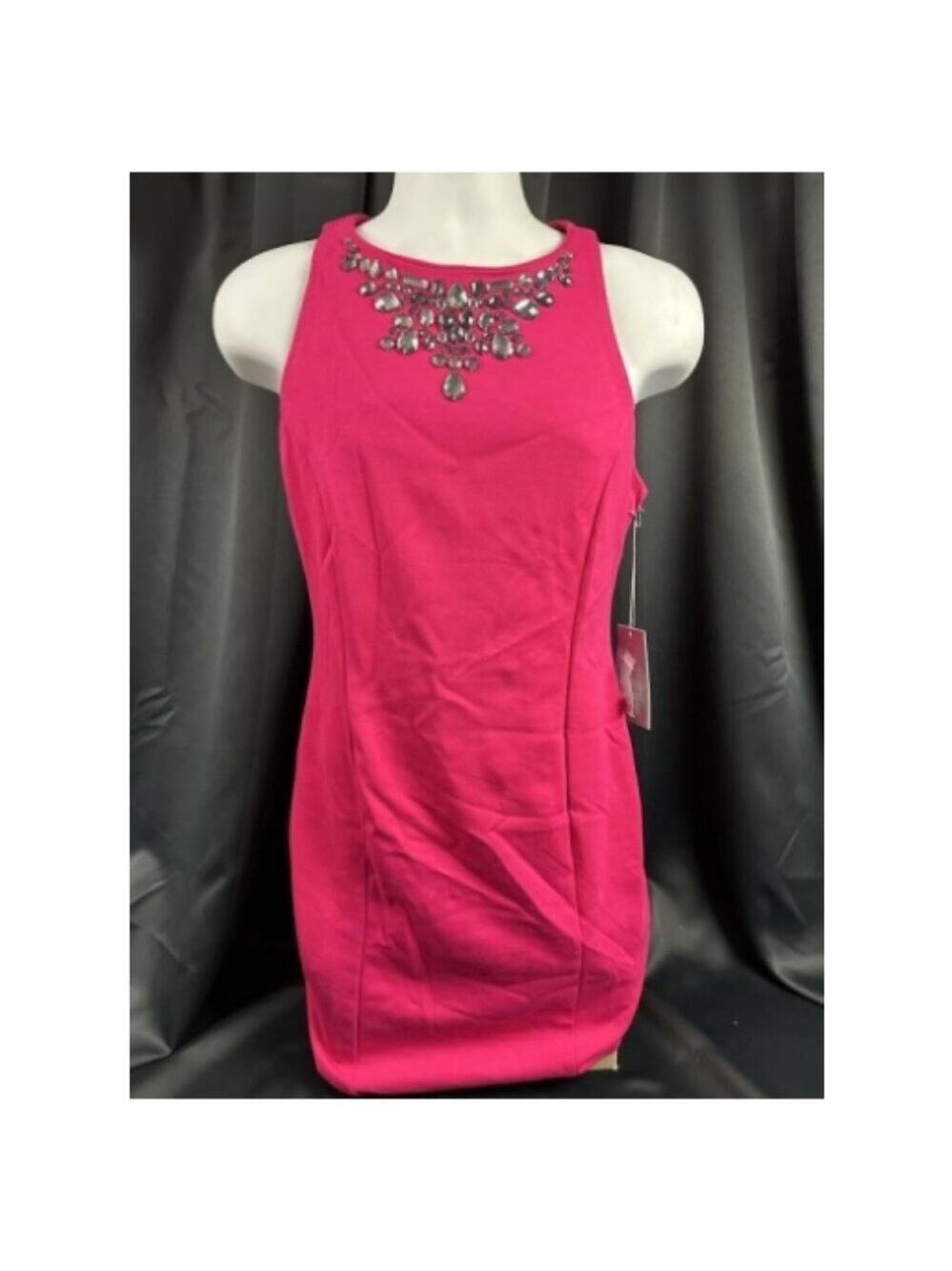 ✨Jennifer Lopez Embellished Orchid Dream Sheath Dress  Size 8  NWT Magenta